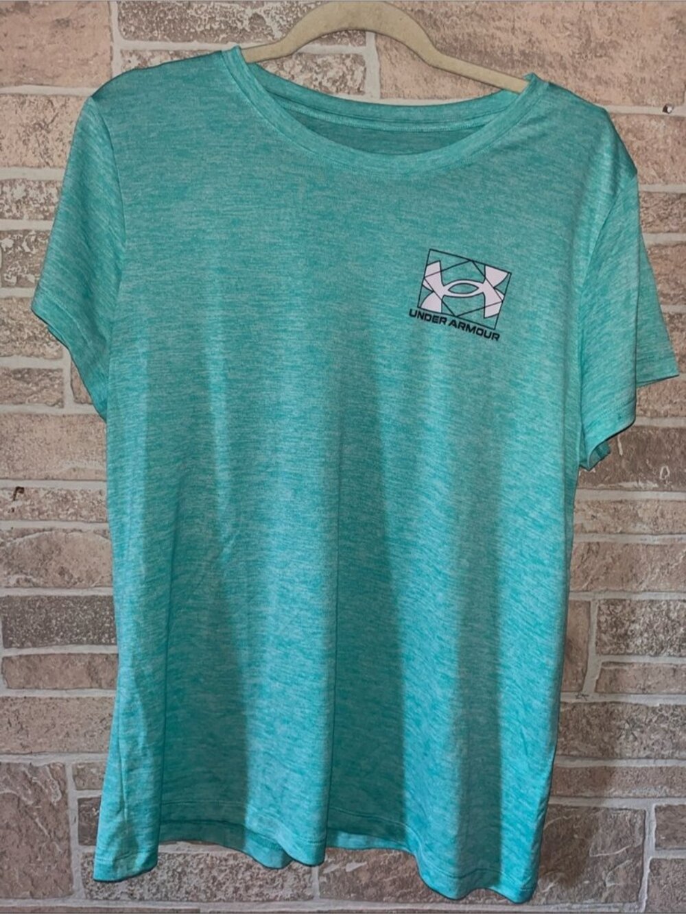 Under Armour Mint Green Heather Logo Tee - Picture 1 of 4
